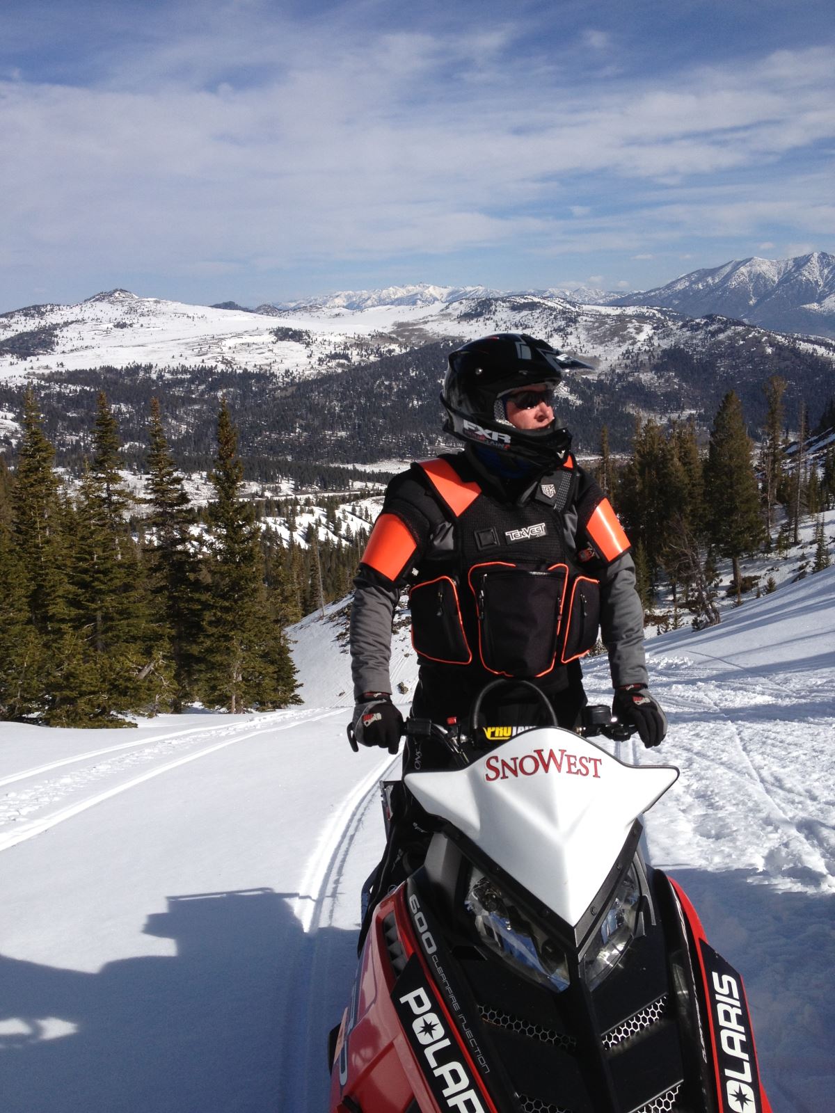 Snowmobile chest deals protector
